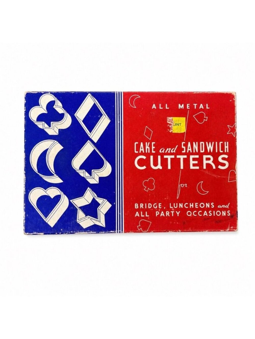 Cookie Cake Sandwich Cutters Original Box Bridge Luncheon Aluminum All Metal  Se